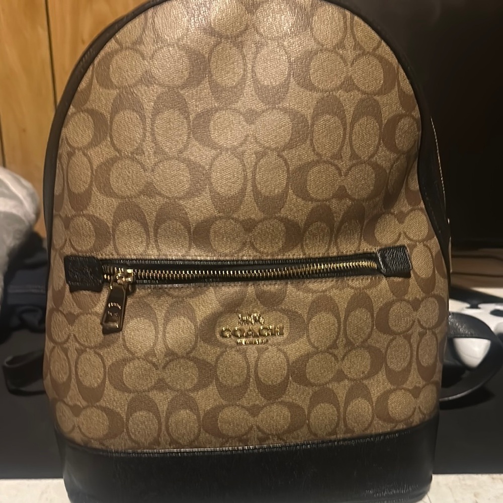 Coach Brown and Black Backpack